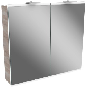 Fackelmann Spiegelschrank Lima Steinesche 80 cm mit Softclose Türen