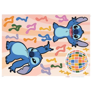 Komar Deko-Sticker Stitch Music: Selbstklebende Wandsticker mit Stitch-Motiven und Musiknoten.