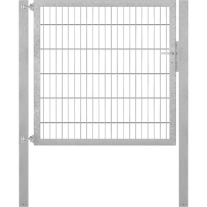 Feuerverzinktes Einzeltor Flexo Plus 125x120 cm mit Pfosten für Gartenzäune.
