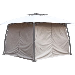 Pavillon Granisle Seitenteile, 4er-Set, grau-grün, Polyester, als Windschutz oder Ersatzwand.