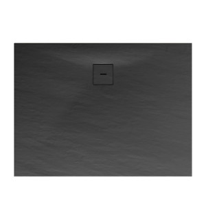 Rechteckige Schulte Duschwanne ExpressPlus, 140x75 cm, in edlem Anthrazit mit Steinoptik.