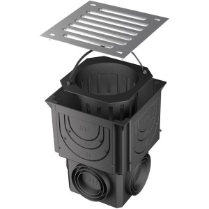 RUG Self Hofablauf Kunststoff mit Abdeckrost und Schmutzfangeimer