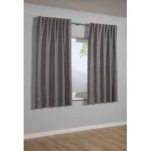 Sehlbach Fertigschal Multiband Dimout Polarfleece silbergrau, verdunkelnd und wärmeisolierend.