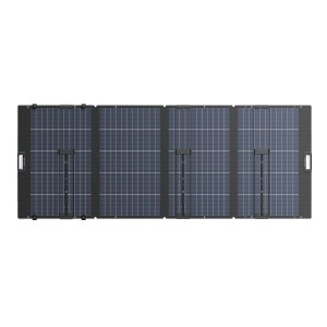 Ausgeklapptes EcoFlow Solarmodul 400 W, eine Solaranlage mit mehreren Paneelen.