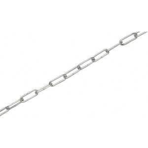 Verzinkte Rundstahlkette, 4 mm, als Meterware für Werkstatt, Haus und Garten.