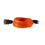 Orange HEDI Verlängerungsleitung Plus, 25 m mit Schutzkontakt-Stecker und -Kupplung.