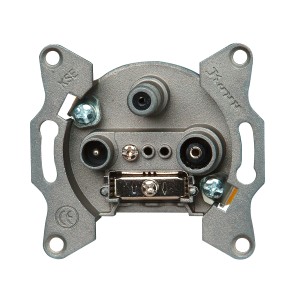 Kopp Antennensteckdose TV/RF/SAT Sockel für Einzel- und Stichleitungen, digitaltauglich.