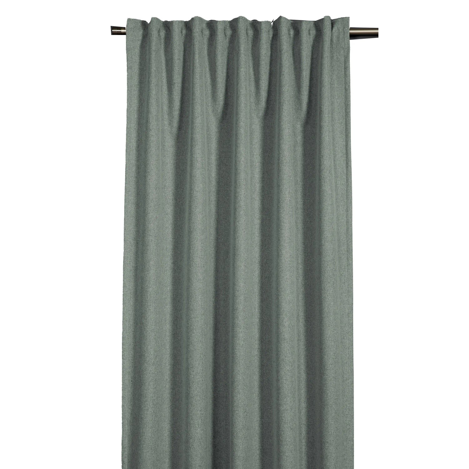 Sehlbach Fertigschal Multiband Blackout Elegance, 140x245 cm, Grün. Verdunkelnder Vorhang für Gardinenstange.