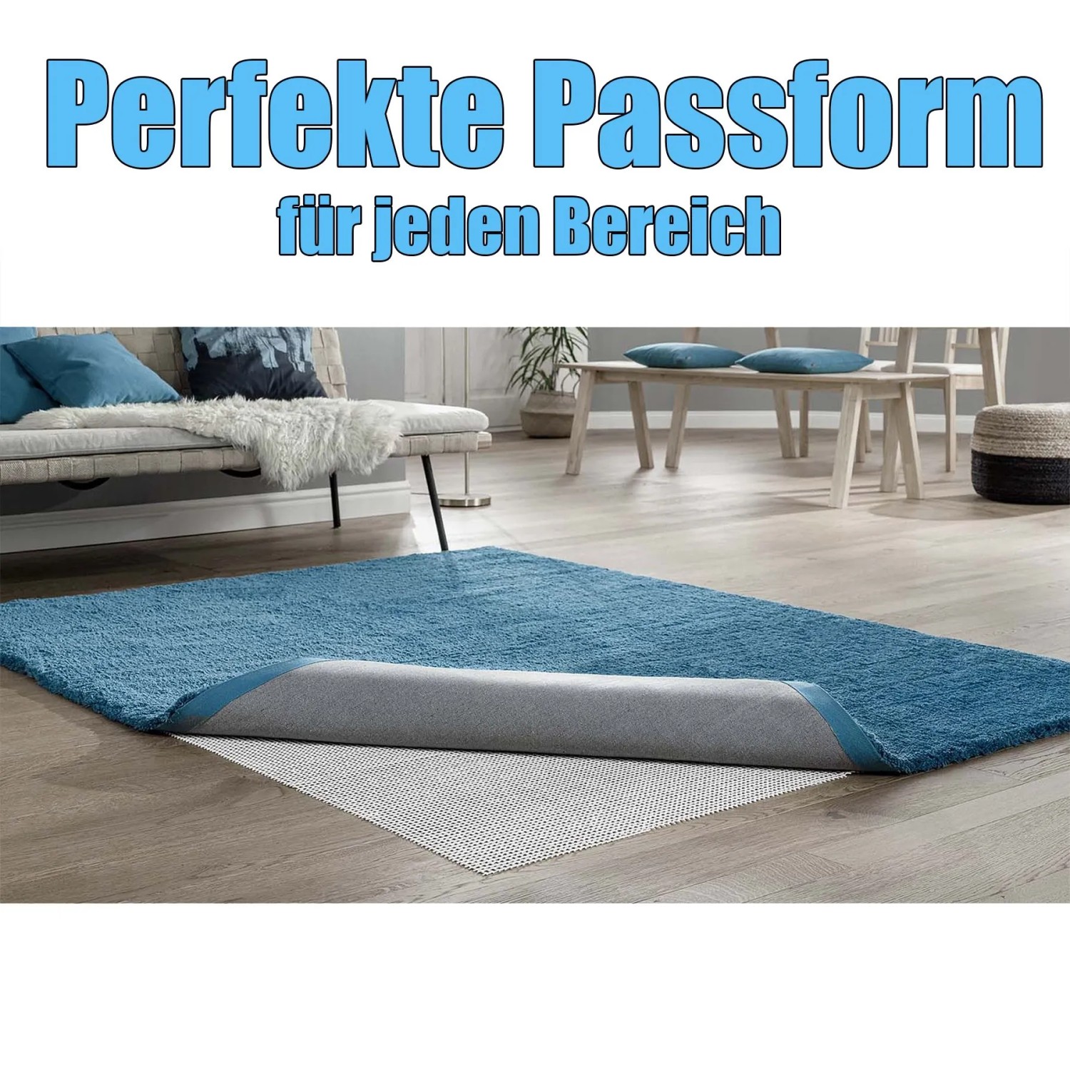 BigDean Teppich Antirutschunterlage 80 x 150 cm – individuell zuschneidbar – rutschfeste Teppichunterlage Made in Germany kaufen bei OBI