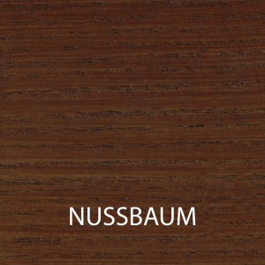Farbmuster der Bondex Wetterschutz-Lasur in Nussbaum für Holzoberflächen.
