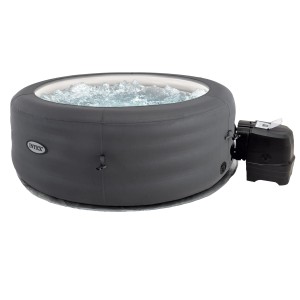Intex SimpleSpa aufblasbarer Whirlpool, Ø 196 cm, mit Pumpe und Wasser.