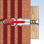 Fischer Duopower Dübel 8x65 mit Schraube im Mauerwerk und Holz, 4er-Set.