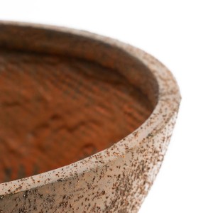 Pflanzwerk Pflanzschale Bowl Premium Frostbeständig Lotus-Effekt 36 cm Rost