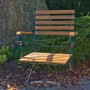 Acamp Klappsessel Lindau Teak-Schwarz, Gartenstuhl aus FSC® Akazienholz mit schwarzem Gestell.