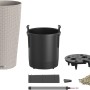 Lechuza Cilindro Cottage Pflanzsäule, sandbraun, Ø 23cm, mit Zubehör und Bewässerungssystem.