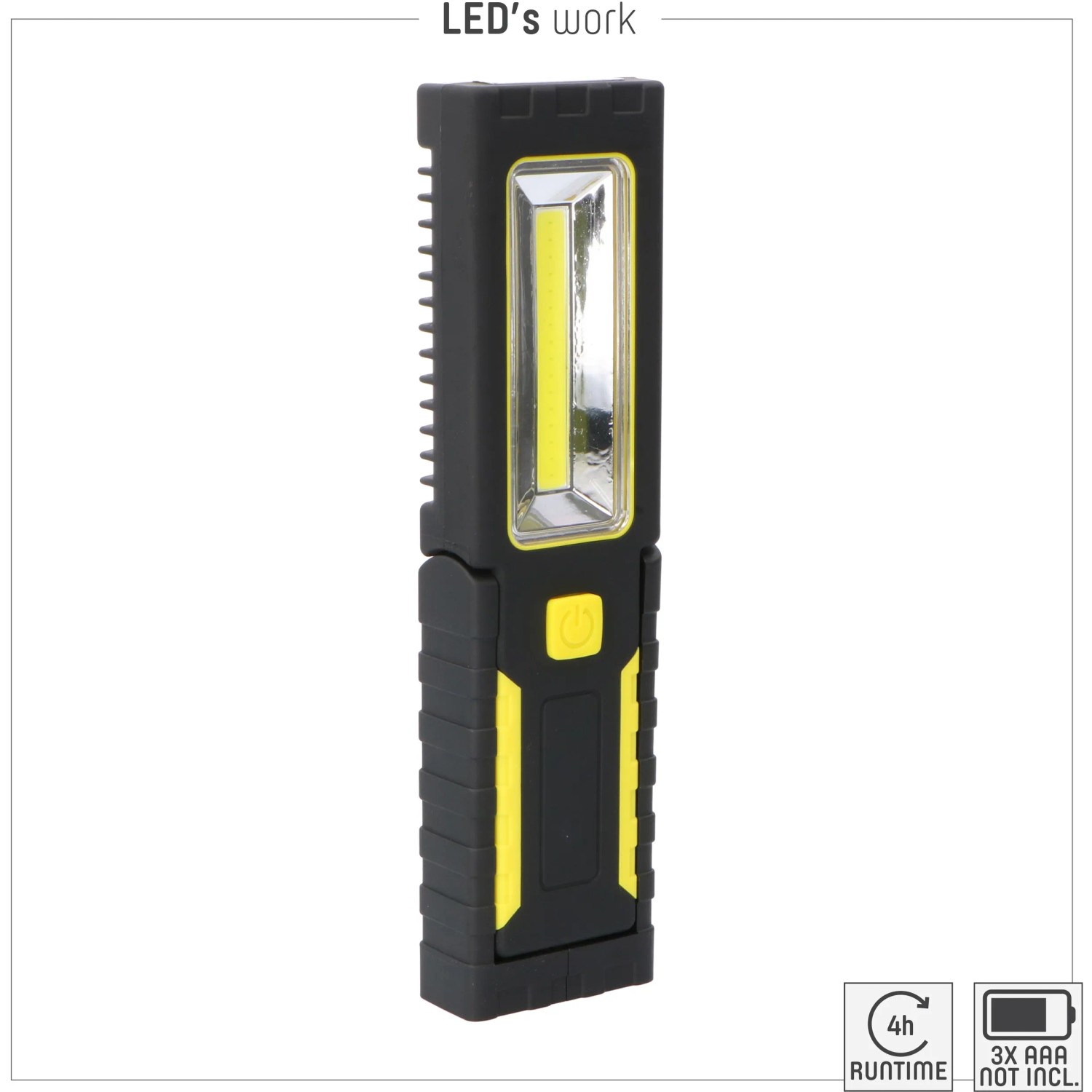 KRAFTWERK Akku-Handlampe Mit COB-LED – 2+1 W, Li-Ion 3.7V, Schweizer Qualität
