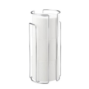Wenko Toilettenpapier-Ersatzrollenhalter aus glänzendem Chrom für 3 Rollen.
