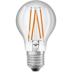 Osram LED-Lampe E27 in Kolbenform, 4,9W, klar. Energiesparende LED für E27 Fassung.