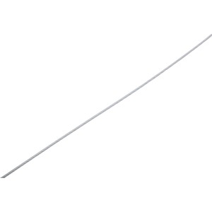Silbernes Drahtseil, 2/3 mm Durchmesser, als Meterware für vielseitige Anwendungen.