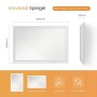 Emke Badspiegel 90x60 cm mit LED-Beleuchtung, Kaltweiß Licht, Touch, Anti-Beschlag. Zeigt Maße, wasserdicht, horizontal/vertikal montierbar.
