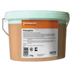 Eimer Fermacell Flüssigfolie, 5 kg, zur Abdichtung unter Fliesen.