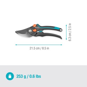 Gardena PremiumCut Pro Flex Bypass Gartenschere für Grünholz bis 24 mm Schnittstärke.