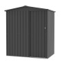Tepro Metallgerätehaus Flex Shed Small in Anthrazit mit Schiebetür und Belüftung.