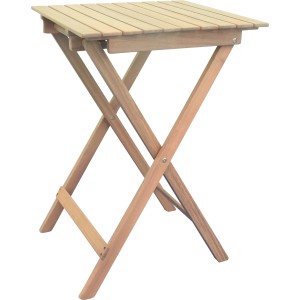 Klappbarer Balkontisch aus geöltem Akazienholz, Teil der 3-tlg. Sorata Balkon-Sitzgruppe.