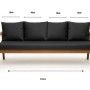 Anthrazitfarbenes Bankkissen-Set für 3-Sitzer Gartenbank, 170x60 cm + 4 Rückenkissen.