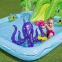 Bestway Wasserspielcenter Aquarium mit Rutsche, Oktopus und Kind im Wasser.