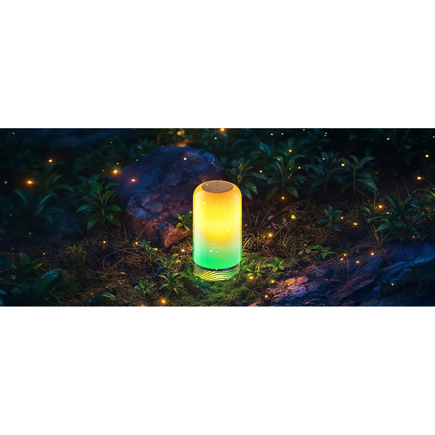 Govee RGBICWW LED-Tischlampe H6022, Design-Tischleuchte mit Farbwechsel im Garten.