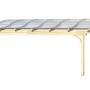 Skan Holz Terrassenüberdachung Verona, 648x289 cm, Leimholz Natur mit Doppelstegplatten.