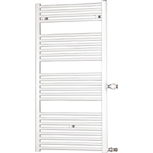 Weißer Ximax Badheizkörper Hektor, 1616x600 mm, mit horizontalen Heizrohren. Ideal als Handtuchwärmer.