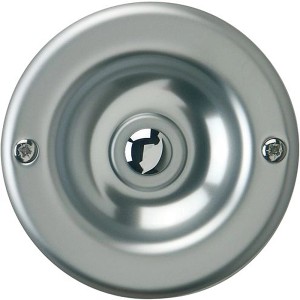 Runder REV Klingeltaster aus Metall, Aufputzmontage mit Schrauben.