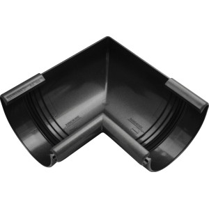 Marley Rinnenwinkel RG 75, Innenecke in Anthrazit-Metallic für Kunststoff-Dachrinnen.