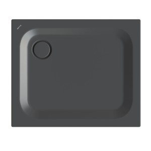 Quadratische Bette Duschwanne Steel 80x80 cm in Raven, matte Optik.