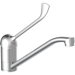 Verchromte Schütte Küchenarmatur Vital, Einhebelmischer für Spültisch mit ergonomischem Griff.