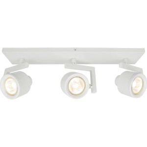Weißer OBI LIGHTING Halogen-Spot Gradara mit 3 einstellbaren Strahlern.