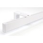 Weiße 1-läufige Gardinenschiene Loft aus Aluminium, maßgefertigt. Für moderne Flächenvorhänge.