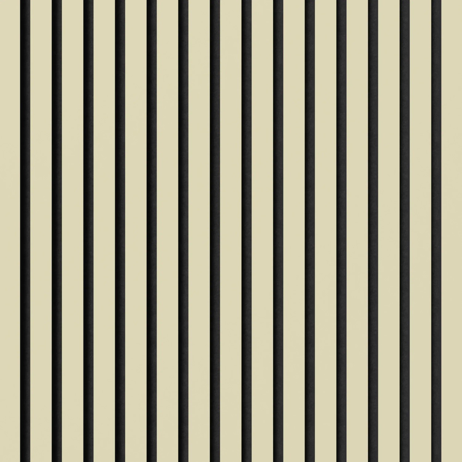 Akustikpaneel Linoleum Pearl, MDF schwarz, Filz schwarz, 60x240 cm. Wandpaneel mit Streifenmuster.