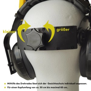 TRUTZHOLM Gesichtsschutz für Freischneider Augenschutz Gehörschutz Visier Gartenarbeiten