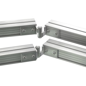 2D-Gelenk für Aluprofil (45x23mm) zur flexiblen Verbindung von Terrassendielen.