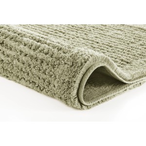 Kleine Wolke Badteppich Net, 70x120 cm, Schilf: Flauschiger Baumwoll-Badteppich mit Cut-Loop Floroptik.