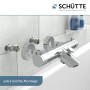 Schütte Thermostat Wannenarmatur London Chrom, Aufputz-Montage im Badezimmer.
