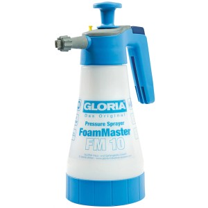 Gloria FoamMaster FM10 Schaumsprühgerät, 1 Liter, mit blauen Akzenten.