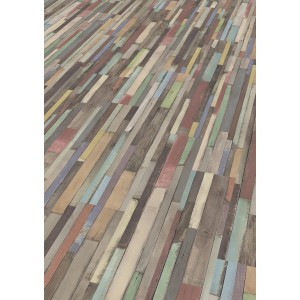 Egger Home Laminatboden Dimas Wood Bunt, mehrfarbige Holzoptik für Wohnräume.