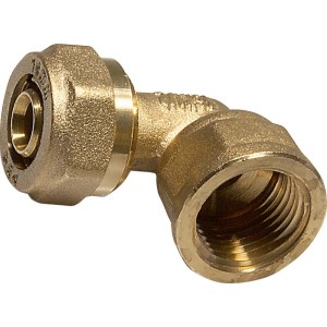 LUX Klemm-Winkel, Ø 20 mm x 24,1 mm, Messing, für Sanitär- und Heizungsinstallation.