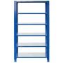 Blaues Ar Shelving T Profile Steckregal mit 6 verzinkten Böden, 200x60x30 cm, belastbar bis 180kg.