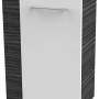 Fackelmann Waschbeckenunterschrank SBC Dark Oak, 44 cm breit, mit weißer Front und Griff.