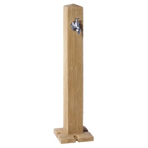 Garantia Wood Wasserzapfsäule Lightwood mit Chromhahn für den Garten.